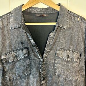 John Varvatos Gray Casual Button Down Shirt